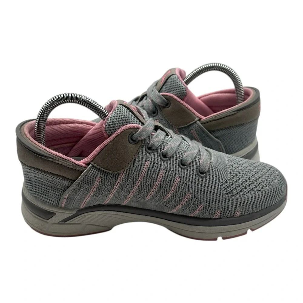 Zeba Hands Free Shoes Women's Size 9‎ N NARROW Gray Pink Comfort Walking Sneaker